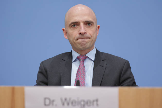 Dr. Benjamin Weigert, Head of the Economic Affairs Division at the Federal Ministry for Economic Affairs and Energy, press conference on the presentation of the Federal Government’s Fall 2026 Economic Forecast, Berlin, October 8, 2026