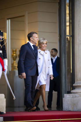 French President Macron Welcomes Germany s President Steinmeier - Paris French President Emmanuel Macron and his wife Brigitte Macron welcomes Germany s President and his wife at the Elysee Palace in Paris on October 8, 2026. Photo by Eliot Blondet ABACAPRESS.COM Paris France France  Copyright: xBlondetxEliot ABACAx