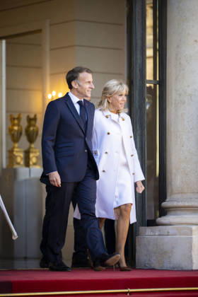 French President Macron Welcomes Germany s President Steinmeier - Paris French President Emmanuel Macron and his wife Brigitte Macron welcomes Germany s President and his wife at the Elysee Palace in Paris on October 8, 2026. Photo by Eliot Blondet ABACAPRESS.COM Paris France France  Copyright: xBlondetxEliot ABACAx
