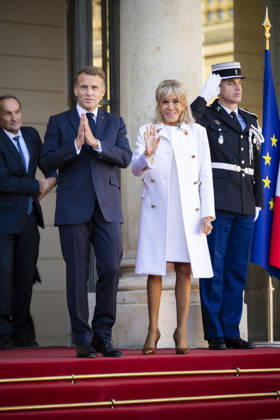 French President Macron Welcomes Germany s President Steinmeier - Paris French President Emmanuel Macron and his wife Brigitte Macron welcomes Germany s President and his wife at the Elysee Palace in Paris on October 8, 2026. Photo by Eliot Blondet ABACAPRESS.COM Paris France France  Copyright: xBlondetxEliot ABACAx