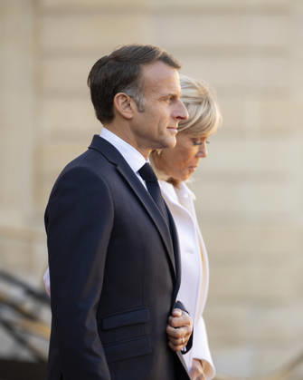 French President Macron Welcomes Germany s President Steinmeier - Paris French President Emmanuel Macron and his wife Brigitte Macron welcomes Germany s President and his wife at the Elysee Palace in Paris on October 8, 2026. Photo by Eliot Blondet ABACAPRESS.COM Paris France France  Copyright: xBlondetxEliot ABACAx