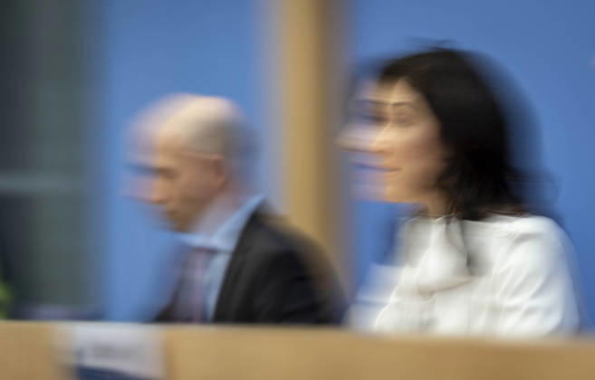 Katherina Reiche, Federal Minister of Economic Affairs and Energy, presents the federal government s Fall 2026 Economic Forecast at a federal press conference in Berlin on October 8, 2026, Berlin, Germany Copyright: xYonaxElsnerx