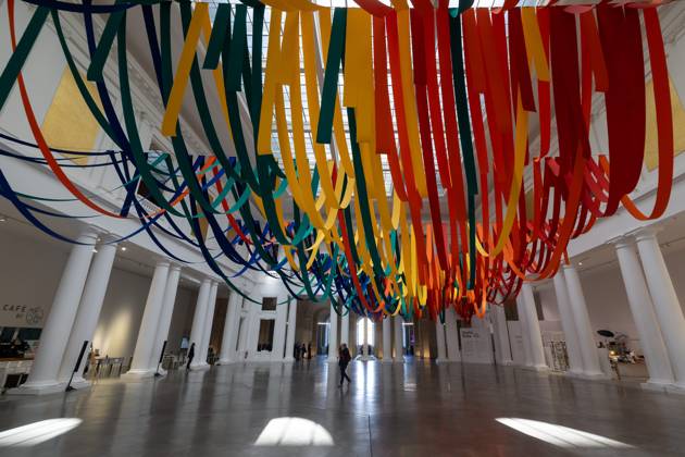 Exhibition Au dela by Sheila Hicks PHOTOPQR VOIX DU NORD FLORENT MOREAU October 8, 2026 LILLE October 8, 2026 The exhibition Au dela by artist Sheila Hicks, is on view at the Palais des Beaux-Arts PHOTO FLORENT MOREAU LA VOIX DU NORD LILLE, FRANCE, OCTOBER 8, 2026 Sheila Hicks – Beyond exhibition at the Palais des Beaux Arts in Lille The internationally renowned American artist presents a new installation in the museum’s atrium, exploring textile fiber through monumental works created especially for the space HAUTS-DE-FRANCE France Copyright: xPHOTOPQR VOIXxDUxNORD MAXPPPxFLORENTxMOREAUx 20261008VDN9607 20261008VDN9607