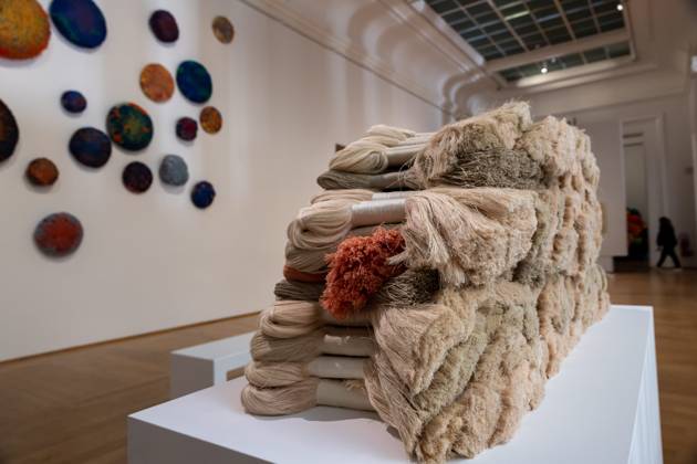 Exhibition Au dela by Sheila Hicks PHOTOPQR VOIX DU NORD FLORENT MOREAU October 8, 2026 LILLE October 8, 2026 The exhibition Au dela by artist Sheila Hicks, is on view at the Palais des Beaux-Arts PHOTO FLORENT MOREAU LA VOIX DU NORD LILLE, FRANCE, OCTOBER 8, 2026 Sheila Hicks – Beyond exhibition at the Palais des Beaux Arts in Lille The internationally renowned American artist presents a new installation in the museum’s atrium, exploring textile fiber through monumental works created especially for the space HAUTS-DE-FRANCE France Copyright: xPHOTOPQR VOIXxDUxNORD MAXPPPxFLORENTxMOREAUx 20261008VDN9630 20261008VDN9630