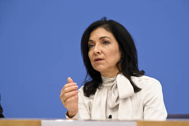 ABB BPK Federal Minister of Economy and Energy Katherina Reiche Presentation of the Federal Government’s Fall 2026 Forecast at the BPK Federal Press Conference in Berlin on October 8, 2026, Berlin, Germany