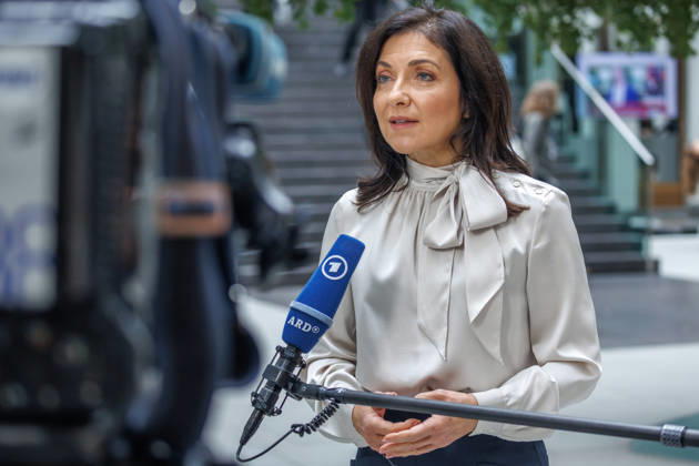 Federal Minister of Economy and Energy Katherina Reiche and Dr. Benjamin Weigert, Head of the Economic Affairs Division, at the Federal Press Conference Center: Presentation of the Federal Government’s Fall 2026 Economic Forecast, Federal M