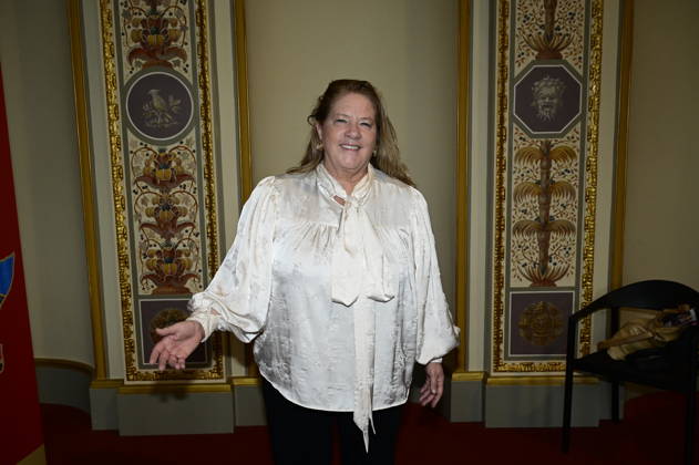 Kathy Kelly at the press conference and presentation of the 16th HOPE Award for the 18th HOPE Gala in Dresden at the Schauspielhaus Dresden, Dresden, October 8, 2026 Copyright: xMatthiasxWehnertx