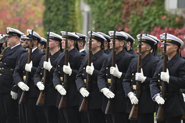 British Prime Minister Burnham welcomed with military ceremony in Berlin BERLIN, GERMANY - OCTOBER 8: Members of the military guard of honor stand in formation during a welcoming ceremony for British Prime Minister Andy Burnham, hosted by German Chancellor Friedrich Merz at the Federal Chancellery in Berlin, Germany, on October 8, 2026. Halil Sagirkaya Anadolu Berlin Germany. Editorial use only. Please get in touch for any other usage.  Copyright: x2026xAnadoluxHalilxSagirkayax