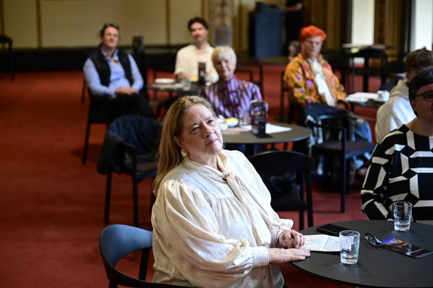 Kathy Kelly at the press conference and presentation of the 16th HOPE Award for the 18th HOPE Gala Dresden at the Schauspielhaus Dresden, Dresden, October 8, 2026 Copyright: xMatthiasxWehnertx