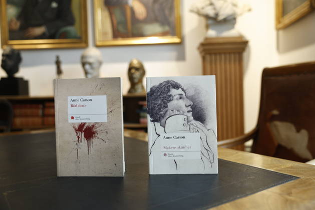 STOCKHOLM, SWEDEN 20261008 The books *Red Doc* and *The Beauty of the Husband* by Canadian author and this year’s Nobel Prize in Literature laureate Anne Carson are on display at Albert Bonniers Förlag in Stockholm STOCKHOLM SWEDEN x60160x Copyright: xStefanxJerrevang TTx BONNIER FÖRLAG FIRAR ANNE CARSONS NOBELPRIS DtITsQ9LUkk