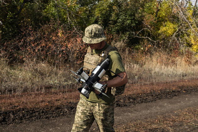 Ukrainian drone units are on duty at the front lines in Donetsk Region DONETSK REGION, UKRAINE - OCTOBER 8: Diego Herrera Carcedo Anadolu Donetsk Ukraine. Editorial use only. Please get in touch for any other usage. Copyright: x2026xAnadoluxDiegoxHerreraxCarcedox