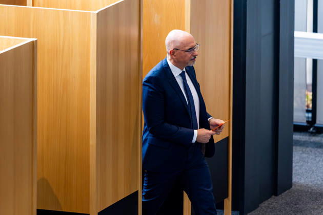 October 8, 2026, GER, Politics News, 8th Legislative Session, 57th Plenary Session in the Plenary Hall of the Thuringian State Parliament; Steffen Quasebarth of Thuringia Fair Fails in the First Round of Voting for Vice President of the Thuringian State Parliament; 99096 Erfurt; Thuringian State Parliament; Thuringia; Germany