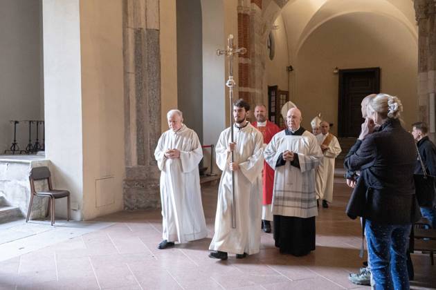 IPA89429909 - Milan, October 8, 1926, Basilica of St. Ambrose, Eucharistic celebration marking the 25th anniversary of the Linate plane crash Copyright: xGiuliaxSciaccax xGiuliaxSciaccax IPA89429909