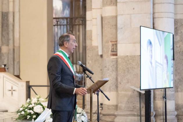 IPA89429960 - Milan, October 8, 26, Basilica of Sant™Ambrogio, Eucharistic celebration marking the 25th anniversary of the Linate plane crash Pictured: Milan Mayor Giuseppe Sala Copyright: xGiuliaxSciaccax xGiuliaxSciaccax IPA89429960