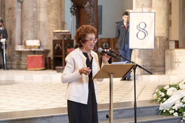 IPA89429979 - Milan, October 8, 2026, Basilica of Sant™Ambrogio, Eucharistic celebration marking the 25th anniversary of the Linate plane crash Pictured: Adele Pesapane Scarani, president of the October 8, 2001 Committee Copyright: xGiuliaxSciaccax xGiuliaxSciaccax IPA89429979