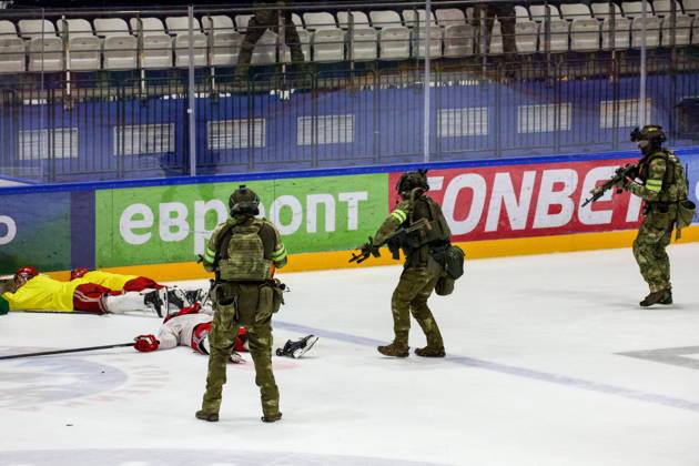 BELARUS, MINSK - OCTOBER 8, 2026: The final phase of the Eurasia-Antiterror 2026 counter-terrorism exercise by relevant agencies of the CIS and SCO member states. The drill is held as part of the 2026 CIS and SCO Counter-Terrorism Forum Minsk Belarus - ZUMAt113 20261008_zaa_t113_297 Copyright: xMaximxMalinovskyx