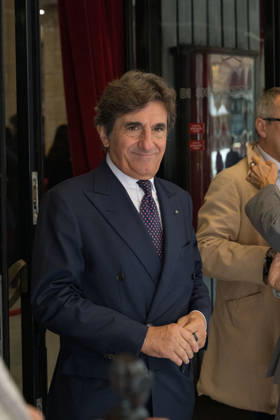 IPA89429509 - Urban Cairo arrives at the Teatro Sistina for the celebrations marking the 150th anniversary of the *Corriere della Sera* in Rome, Italy, on October 8, 2026. Flavio Brancaleone Fotogramma Copyright: xFLAVIO_BRANCALONEx xx IPA89429509