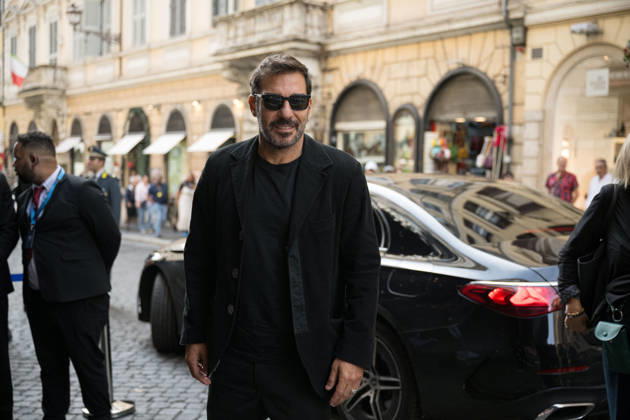 IPA89429592 - Actor Edoardo Leo arriving at the Teatro Sistina for the celebrations marking the 150th anniversary of the Corriere della Sera, in Rome, Italy, on October 8, 2026. Flavio Brancaleone Fotogramma  Copyright: xFLAVIO_BRANCALONEx xx IPA89429592