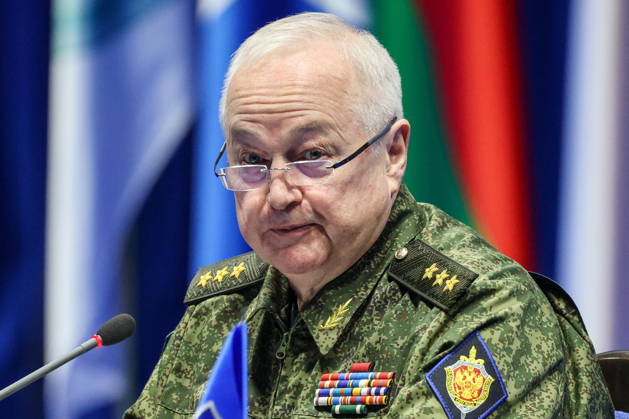 BELARUS, MINSK - OCTOBER 8, 2026: The Head of the CIS Anti-Terrorism Centre, Yevgeny Sysoyev, attends a meeting before the final phase of the Eurasia-Antiterror 2026 counter-terrorism exercise by relevant agencies of the CIS and SCO member states. The drill is held as part of the 2026 CIS and SCO Counter-Terrorism Forum Minsk Belarus  - ZUMAt113 20261008_zaa_t113_357 Copyright: xMaximxMalinovskyx