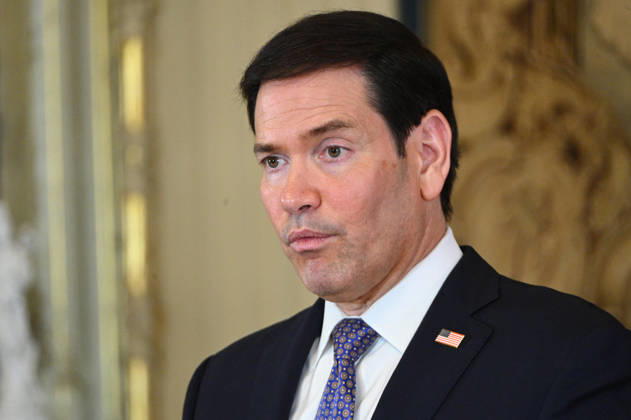October 8, 2026, Lisbon, Lisbon, Portugal: Lisbon, Portugal. 8 October 2026. United States Secretary of State MARCO RUBIO speaks during a joint press conference with Portuguese Minister of State and Foreign Affairs PAULO RANGEL at Palacio das Necessidades. Credit: Alamy Live News Lisbon Portugal - ZUMAr238 20261008_zip_r238_019 Copyright: xRicardoxRochax