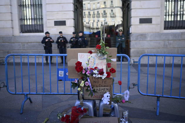 87-year-old symbol of Spain’s housing crisis dies 2 weeks after eviction MADRID, SPAIN - OCTOBER 8: A condolence area is set up for Maricarmen Abascal, known publicly as Maricarmen, the 87-year-old woman whose eviction from her longtime Madrid home sparked housing protests across Spain. Abascal died on Wednesday while receiving treatment in hospital. Meanwhile, a tent protest set up by Spaniards at Puerta del Sol on September 26, calling on the central and regional governments to take action over the housing crisis, continues in Madrid, Spain, on October 8, 2026. Burak Akbulut Anadolu Madrid Spain. Editorial use only. Please get in touch for any other usage. Copyright: x2026xAnadoluxBurakxAkbulutx