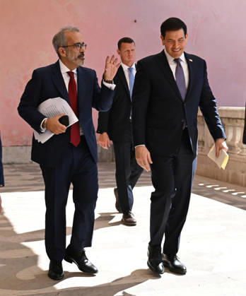 Marco Rubio - Paulo Rangel joint press conference in Lisbon LISBON, PORTUGAL - 08 OCTOBER: US Secretary of State Marco Rubio and Portugal s Foreign Minister Paulo Rangel arrive to give a joint press conference at the Necessidades Palace, the Portuguese foreign ministry, in Lisbon on October 8, 2026. Zed Jameson Anadolu Lisbon Portugal. Editorial use only. Please get in touch for any other usage. Copyright: x2026xAnadoluxZedxJamesonx