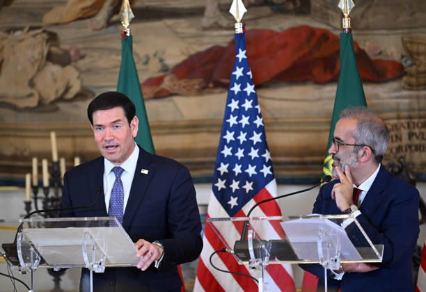 Marco Rubio - Paulo Rangel joint press conference in Lisbon LISBON, PORTUGAL - OCTOBER 8: US Secretary of State Marco Rubio (L) and Portugal s Foreign Minister Paulo Rangel give a joint press conference at the Necessidades Palace, the Portuguese foreign ministry, in Lisbon on October 8, 2026. Zed Jameson Anadolu Lisbon Portugal. Editorial use only. Please get in touch for any other usage. Copyright: x2026xAnadoluxZedxJamesonx