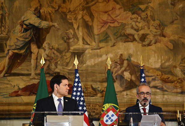 Marco Rubio - Paulo Rangel joint press conference in Lisbon LISBON, PORTUGAL - OCTOBER 8: US Secretary of State Marco Rubio (L) and Portugal s Foreign Minister Paulo Rangel give a joint press conference at the Necessidades Palace, the Portuguese foreign ministry, in Lisbon on October 8, 2026. Zed Jameson Anadolu Lisbon Portugal. Editorial use only. Please get in touch for any other usage. Copyright: x2026xAnadoluxZedxJamesonx