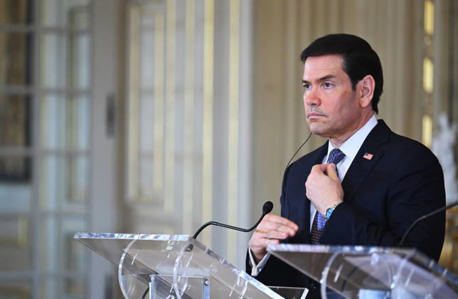 Marco Rubio - Paulo Rangel joint press conference in Lisbon LISBON, PORTUGAL - OCTOBER 8: US Secretary of State Marco Rubio and Portugal s Foreign Minister Paulo Rangel (not seen) give a joint press conference at the Necessidades Palace, the Portuguese foreign ministry, in Lisbon on October 8, 2026. Zed Jameson Anadolu Lisbon Portugal. Editorial use only. Please get in touch for any other usage. Copyright: x2026xAnadoluxZedxJamesonx