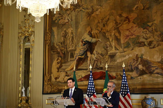 Marco Rubio - Paulo Rangel joint press conference in Lisbon LISBON, PORTUGAL - OCTOBER 8: US Secretary of State Marco Rubio (L) and Portugal s Foreign Minister Paulo Rangel give a joint press conference at the Necessidades Palace, the Portuguese foreign ministry, in Lisbon on October 8, 2026. Zed Jameson Anadolu Lisbon Portugal. Editorial use only. Please get in touch for any other usage. Copyright: x2026xAnadoluxZedxJamesonx