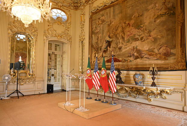 Marco Rubio - Paulo Rangel joint press conference in Lisbon LISBON, PORTUGAL - 08 OCTOBER: US Secretary of State Marco Rubio (L) and Portugal s Foreign Minister Paulo Rangel give a joint press conference at the Necessidades Palace, the Portuguese foreign ministry, in Lisbon on October 8, 2026. Zed Jameson Anadolu Lisbon Portugal. Editorial use only. Please get in touch for any other usage. Copyright: x2026xAnadoluxZedxJamesonx