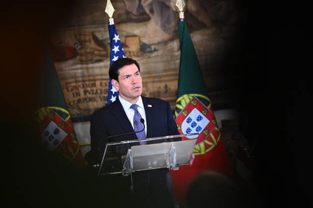 US Secretary of State Marco Rubio visits Portugal LISBON, PORTUGAL - OCTOBER 8: US Secretary of State Marco Rubio and Portuguese Foreign Minister Paulo Rangel (not seen) hold a joint press conference at the Necessidades Palace, home to Portugal s Foreign Ministry, in Lisbon, Portugal, on October 8, 2026. Zed Jameson Anadolu Lisbon Portugal. Editorial use only. Please get in touch for any other usage.  Copyright: x2026xAnadoluxZedxJamesonx