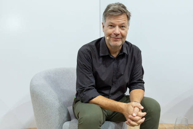 Frankfurt Book Fair 2026: Robert Habeck presents his new book, *Arctic Meltdown*, at the Thalia booth, Frankfurt am Main, Hesse, Germany, Exhibition Center