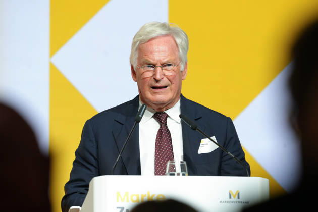 Brand Economy Day 2026: Franz Peter Falke of FALKE KGaA on stage at Brand Economy Day 2026, Berlin, October 8, 2026, Berlin, Berlin, Germany