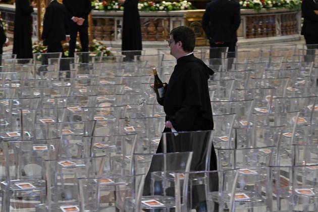 RECORD DATE NOT STATED MESSA_PAPA_2026 Italy, Rome, Vatican, 2026 10 8 Pope Leo XIV celebrates Holy Mass for the academic year at the Pontifical Universities in St Peter s Basilica in the Vatican . EDITORIAL USE ONLY - NO BOOKS Copyright: xAlessiaxGiuliani Catholicpressphotox