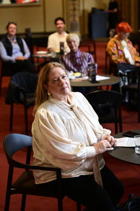 Kathy Kelly at the press conference and presentation of the 16th HOPE Award at the 18th Hope Gala 2026 at the Schauspielhaus Dresden, Dresden, October 8, 2026 Foto:xM.xWehnertx xFuturexImagex hope_pk_6004