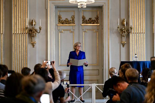 (261008) -- STOCKHOLM, Oct. 8, 2026 -- The 2026 Nobel Prize in Literature is announced in Stockholm, Sweden, Oct. 8, 2026. Canadian writer Anne Carson has been awarded the 2026 Nobel Prize in Literature, becoming the second Canadian author ever to receive the honor, the Swedish Academy announced on Thursday. ) SWEDEN-STOCKHOLM-NOBEL PRIZE IN LITERATURE-WINNER LyuxYou