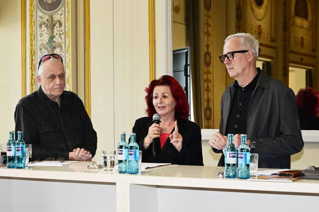 Stefan Hippler, Viola Klein, and Joachim Klement at the press conference and presentation of the 16th HOPE Award for the 18th Hope Gala 2026 at the Schauspielhaus Dresden, Dresden, October 8, 2026 Foto:xM.xWehnertx xFuturexImagex hope_pk_6019