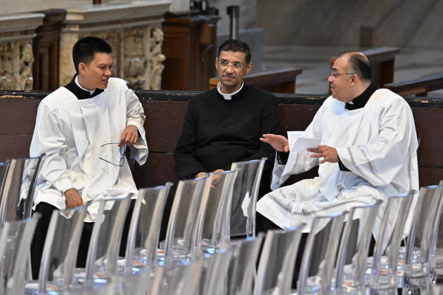 IPA89433499 - Italy, Rome, Vatican, October 8, 2026: Pope Leo XIV celebrates Holy Mass for the start of the academic year at the Pontifical Universities in St. Peter s Basilica in the Vatican. Photograph by ALESSIA GIULIANI Catholic Press Photo Copyright: xx xAlessiaxGiuliani Catholipressphox IPA89433499