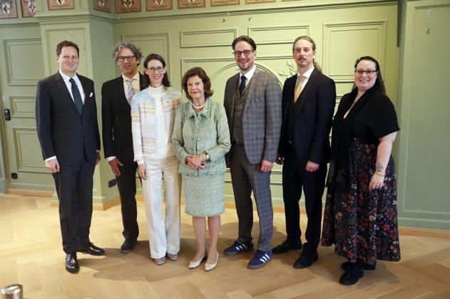 Georg Friedrich, Prince of Prussia; Philipp Haug; Countess Bettina Bernadotte; Queen Silvia of Sweden; Count Björn Bernadotte; Count Christian Bernadotte; and Countess Diana Bernadotte at the Mentor Foundation’s anniversary celebration on Mainau Island, Mainau, October 8, 2026 Foto:xAgenturxWehnertx xGränzdörferx xFuturexImagex silvia_6001