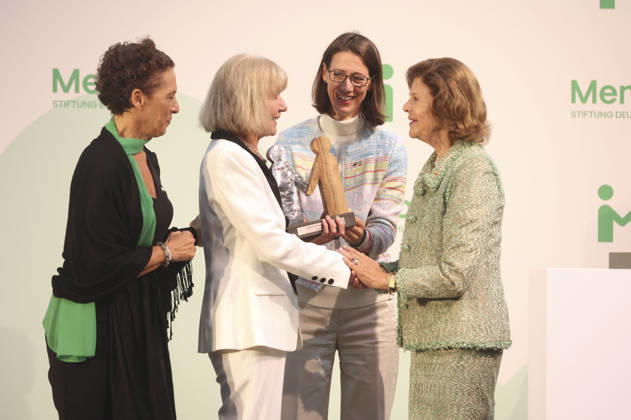 Sybille Perez, Monika Brandt, Countess Bettina Bernadotte, and Queen Silvia of Sweden at the Mentor Future Prize award ceremony during the Mentor Foundation’s anniversary celebration on Mainau Island, Mainau, October 8, 2026 Foto:xAgenturxWehnertx xGränzdörferx xFuturexImagex silvia_6027