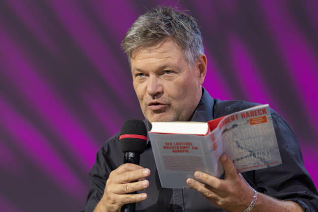 Frankfurt Book Fair 2026: Robert Habeck presents his new book, *Arctic Meltdown*, on the literature stage hosted by ARD, ZDF, and 3sat; Frankfurt am Main, Hesse, Germany; Exhibition Grounds