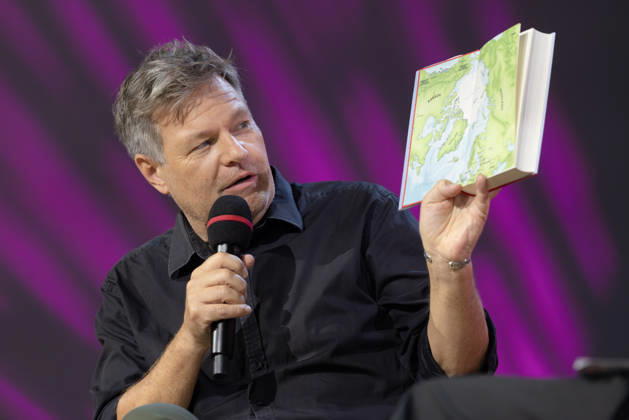 Frankfurt Book Fair 2026: Robert Habeck presents his new book, *Arctic Meltdown*, on the literature stage hosted by ARD, ZDF, and 3sat; Frankfurt am Main, Hesse, Germany; Exhibition Grounds