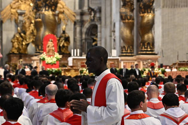 IPA89434029 - Italy, Rome, Vatican, October 8, 2026: Pope Leo XIV celebrates Holy Mass for the start of the academic year at the Pontifical Universities in St. Peter s Basilica in the Vatican. Photograph by ALESSIA GIULIANI Catholic Press Photo Copyright: xx xAlessiaxGiuliani Catholipressphox IPA89434029