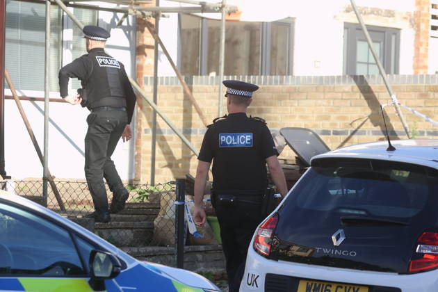 October 8, 2026, Borough Green, Kent, UK: Borough Green, UK. Emergency services at the scene in Borough Green, Kent, where three people have been injured in a stabbing. A police manhunt for the attacker is currently under way. Borough Green UK - ZUMAl94_ 20261008_zaf_l94_004 Copyright: xMarcinxNowakx