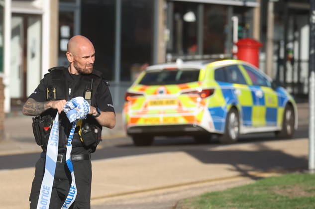 October 8, 2026, Borough Green, Kent, UK: Borough Green, UK. Emergency services at the scene in Borough Green, Kent, where three people have been injured in a stabbing. A police manhunt for the attacker is currently under way. Borough Green UK - ZUMAl94_ 20261008_zaf_l94_001 Copyright: xMarcinxNowakx