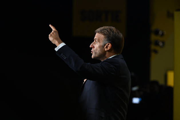 President Macron at Bpifrance Inno Generation - Paris France s President Emmanuel Macron delivers a speech on stage during the Bpifrance Inno Generation (BIG) event, one of Europe’s largest gatherings dedicated to entrepreneurs, in Paris, France on October 8, 2026. Photo by Jeanne Accorsini Pool ABACAPRESS.COM Paris France Copyright: xAccorsinixJeanne Pool ABACAx