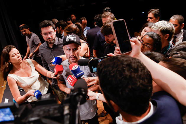 BRASiLIA, DF - 08.10.2026: FLaVIO MEETS WITH POLITICIANS FROM THE PL - Governor Cleitinho at a meeting between Flavio Bolsonaro and PL deputies and governors elected this Thursday (October 8th) at the Brasil 21 building. x3026728x  JoaoxPedroxCarvalho