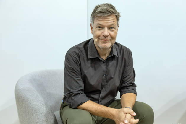Frankfurt Book Fair 2026: Robert Habeck presents his new book, *Arctic Meltdown*, at the Thalia booth, Frankfurt am Main, Hesse, Germany, Exhibition Center