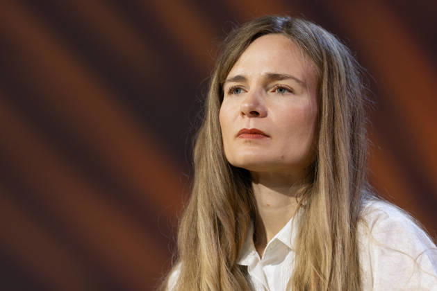 Frankfurt Book Fair 2026: Valeria Gordeev receives the 2026 aspekte Literature Prize for her book *The Cicada Emerges from Its Shimmering Golden Shell*, Frankfurt am Main, Hesse, Germany, Exhibition Center